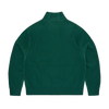 2 TONE RIBBED KNIT ZIP UP [GREEN]