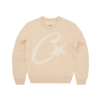 C STAR MOHAIR KNIT SWEATER [CREAM]