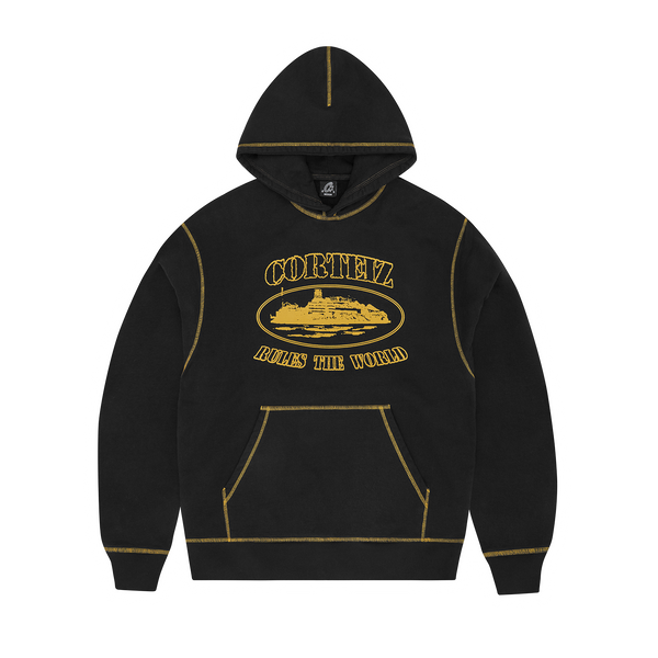 ALCATRAZ CONTRAST HOODIE [BLACK / YELLOW]