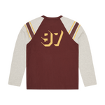 97 HEAVYWEIGHT RAGLAN LS [BURGUNDY]