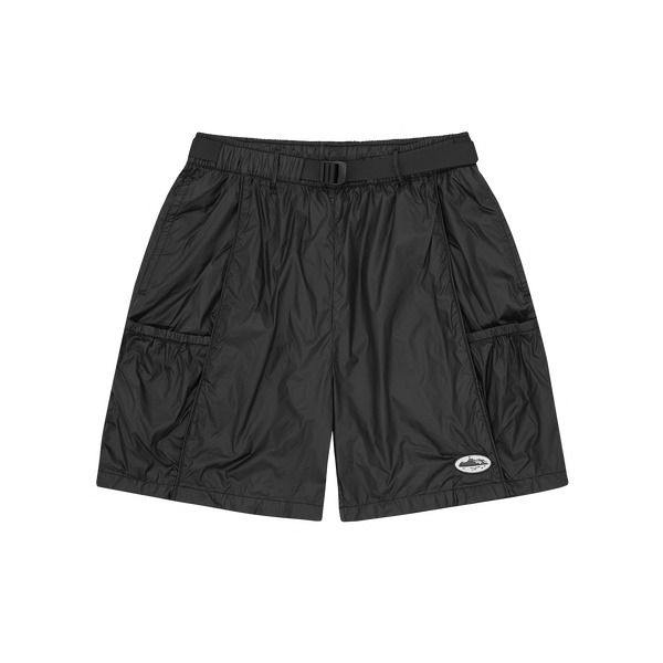 ALCATRAZ NYLON PATCH SHORTS [BLACK]
