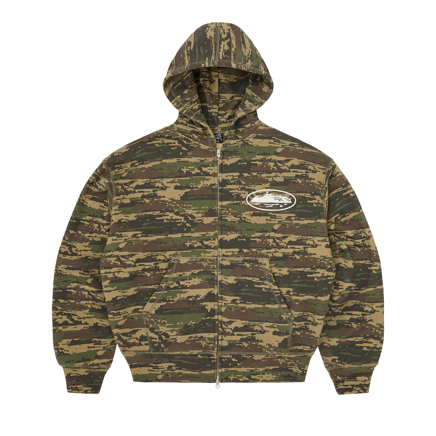 ISLAND PUFF PRINT ZIP HOODIE [DIGI CAMO]