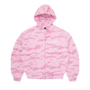 ISLAND PUFF PRINT ZIP HOODIE [PINK TIGER CAMO]