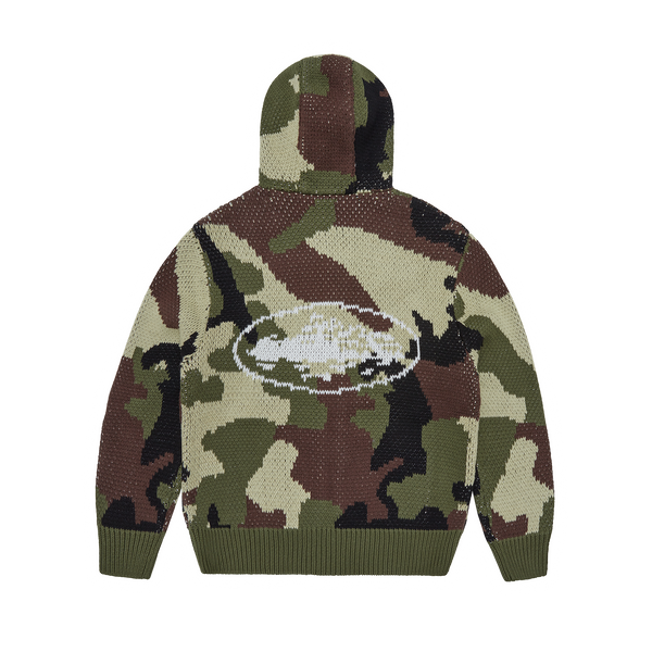 ALCATRAZ HEAVY KNIT ZIP HOODIE [CAMO]