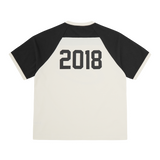 ALCATRAZ WRAP AROUND RAGLAN TEE [OFF WHITE / BLACK]