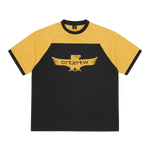 ALCATRAZ EAGLE RAGLAN TEE [BLACK/YELLOW]