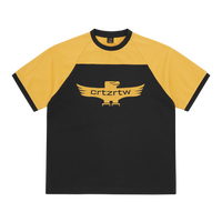 ALCATRAZ EAGLE RAGLAN TEE [BLACK/YELLOW]