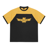 ALCATRAZ EAGLE RAGLAN TEE [BLACK/YELLOW]