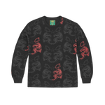 MENS TIGER WAFFLE LONGSLEEVE [BLACK]