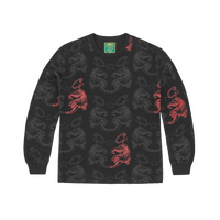 MENS TIGER WAFFLE LONGSLEEVE [BLACK]