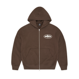 ISLAND PUFF PRINT ZIP HOODIE [BROWN]