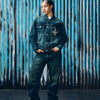 CROSS-STITCH DENIM JEANS [WASHED INDIGO]