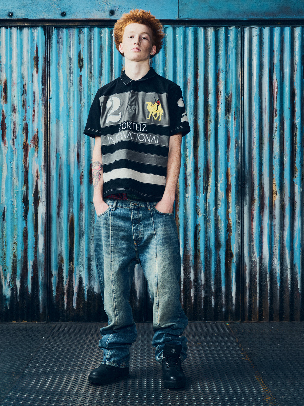 DUBAI POLO SHIRT [BLACK / GREY]