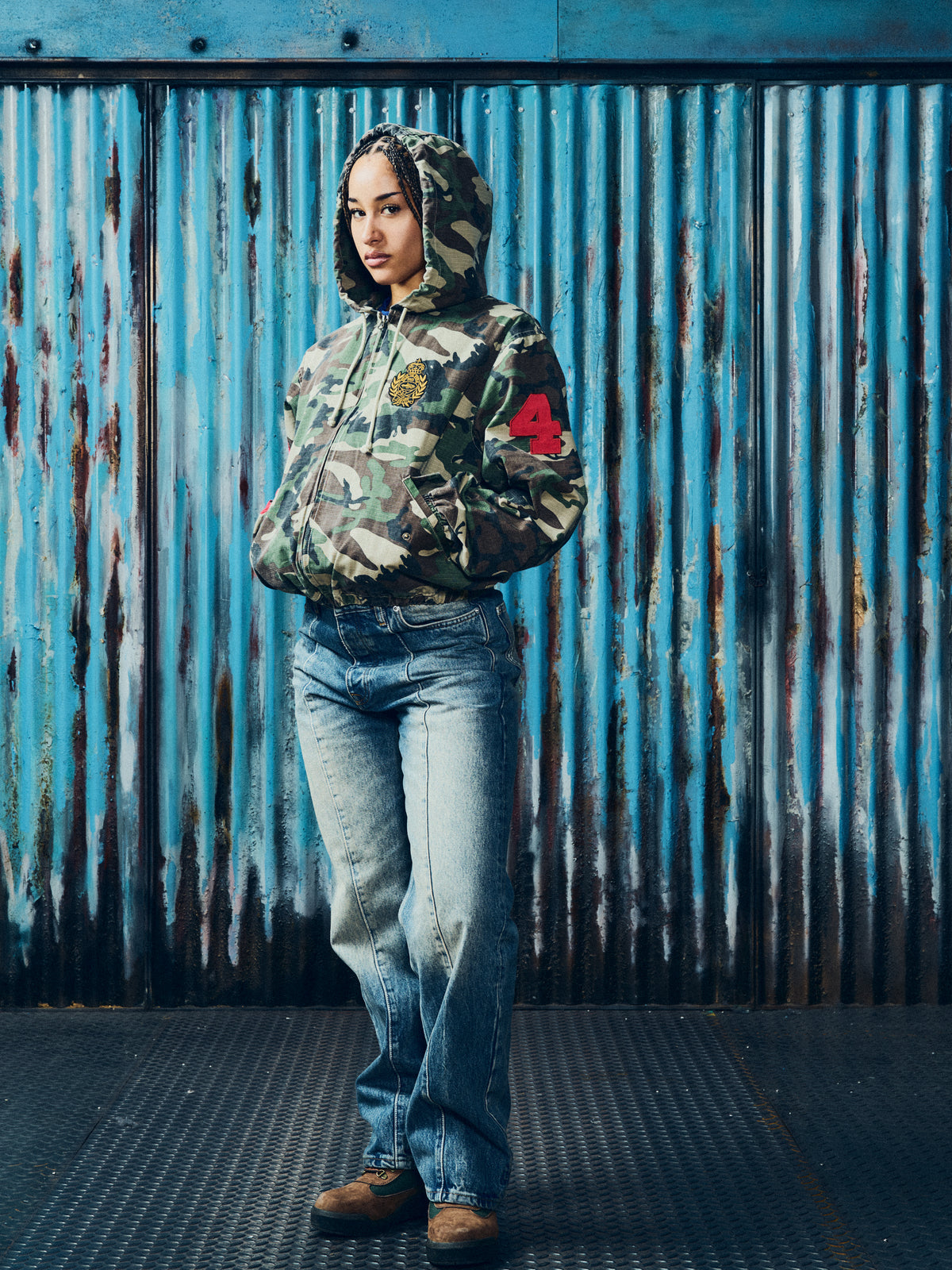 EMBLEM RIPSTOP JACKET [WOODLAND CAMO]