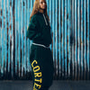 LUNDUN STITCH OPEN HEM SWEATPANT [FOREST / YELLOW]