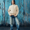VVS RIB KNIT ZIP UP [NATURAL]