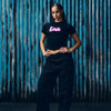 LADIES HIT SQUAD BABY TEE [BLACK]