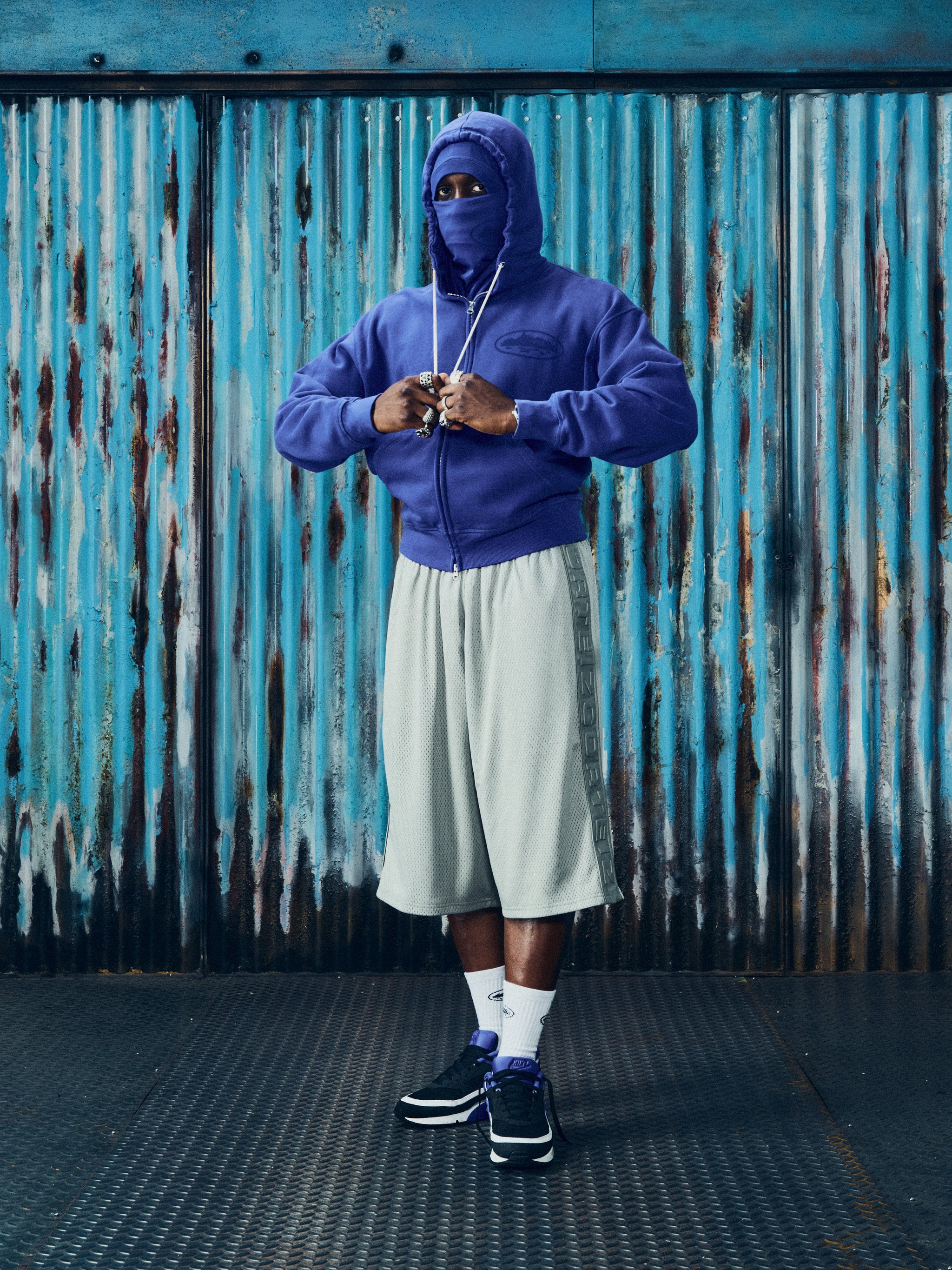 ISLAND KNOCKOUT ZIP HOODIE [INDIGO BLUE]