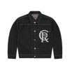 CREST CHAINSTITCH DENIM TRUCKER [WASHED BLACK]