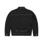 CREST CHAINSTITCH DENIM TRUCKER [WASHED BLACK]