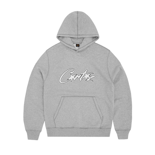 SATIN ALLSTARZ APPLIQUÉ HOODIE [GREY]