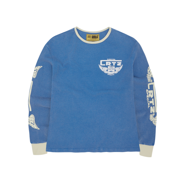 GASOLINA WAFFLE LONGSLEEVE [BLUE]