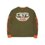 GASOLINA WAFFLE LONGSLEEVE [KHAKI & BURNT ORANGE]