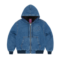 EMBOSSED C-STAR DENIM WORK JACKET [BLUE]