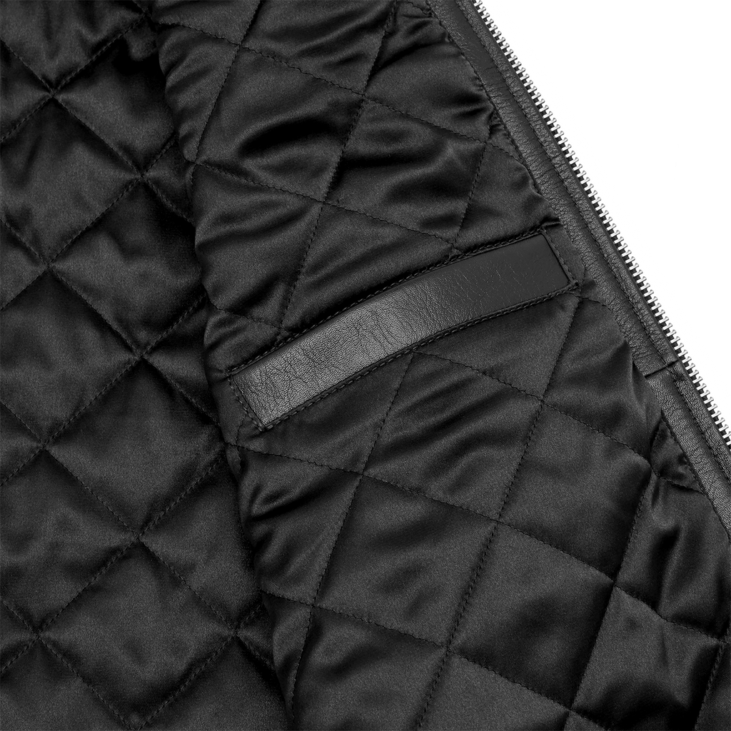 SKYDIVE LEATHER VEST [BLACK]