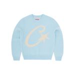 C STAR MOHAIR KNIT SWEATER [BABY BLUE]