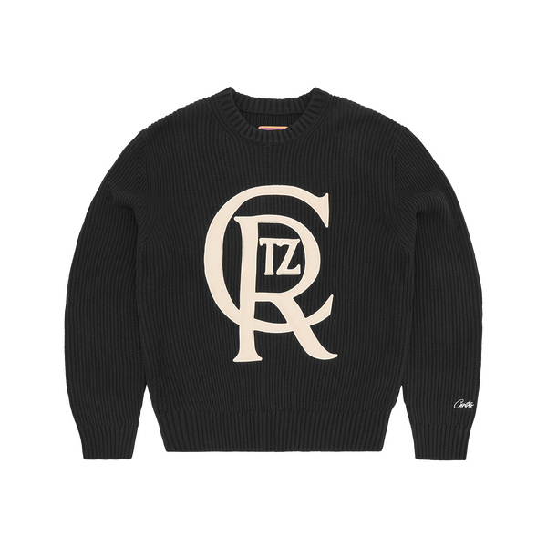 CREST KNIT SWEATER [BLACK]