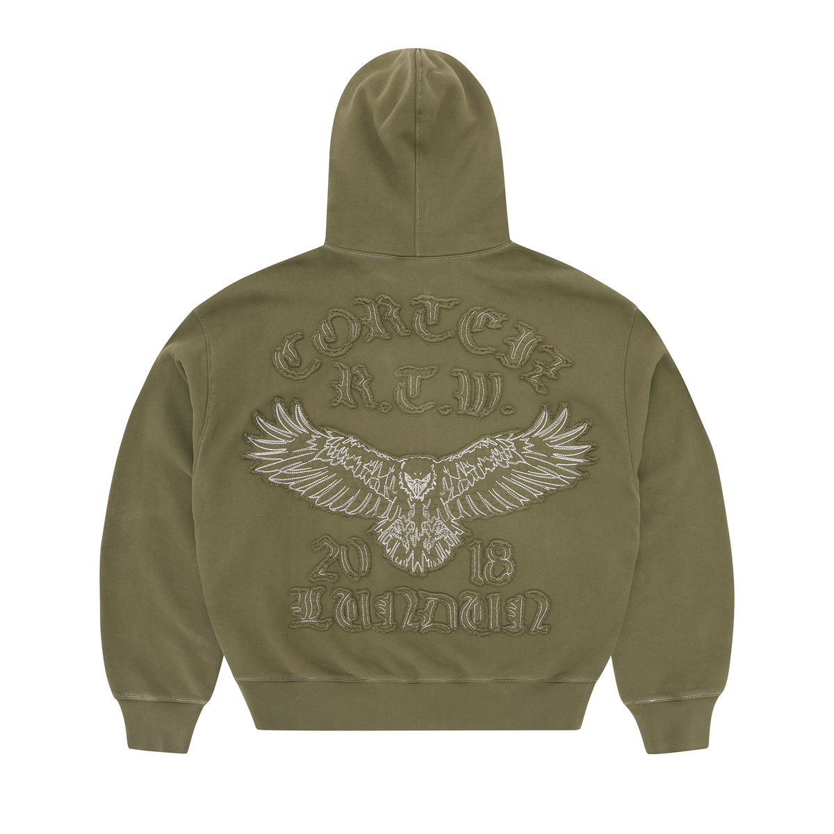 DIPLOMATIC ZIP HOODIE [OLIVE]