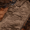 DIAMOND HOODED FUR JACKET [BROWN]