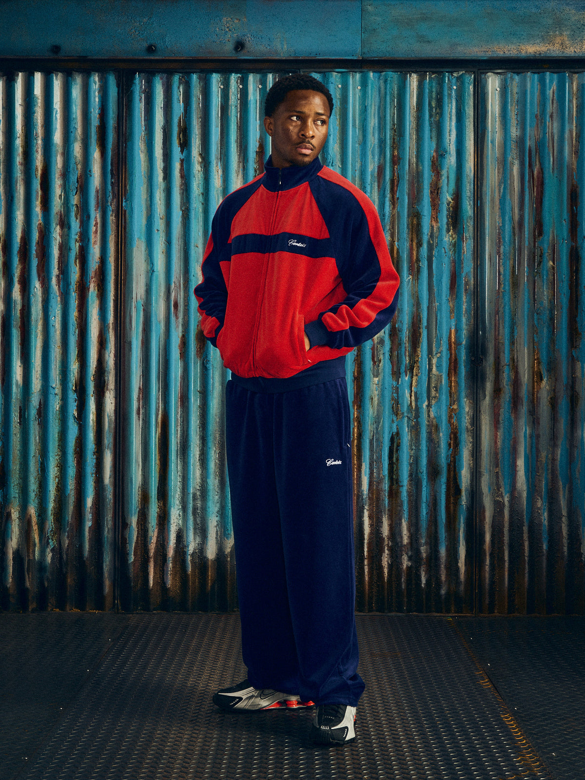 PISTA VELOUR TRACK PANT [NAVY]