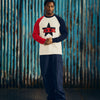 RTW STAR RAGLAN LS [NAVY/RED]