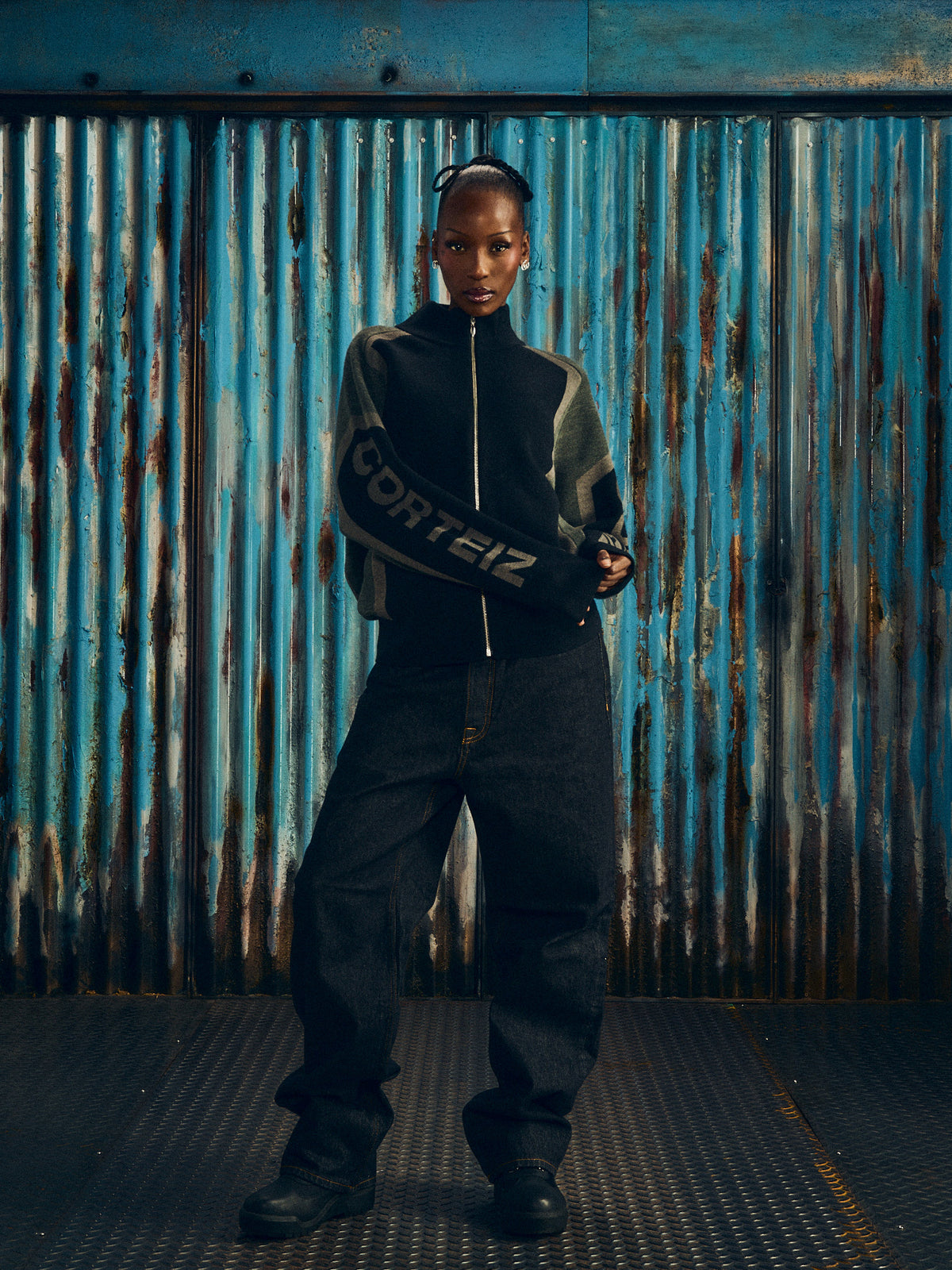 PRECISION KNIT ZIP UP [BLACK]