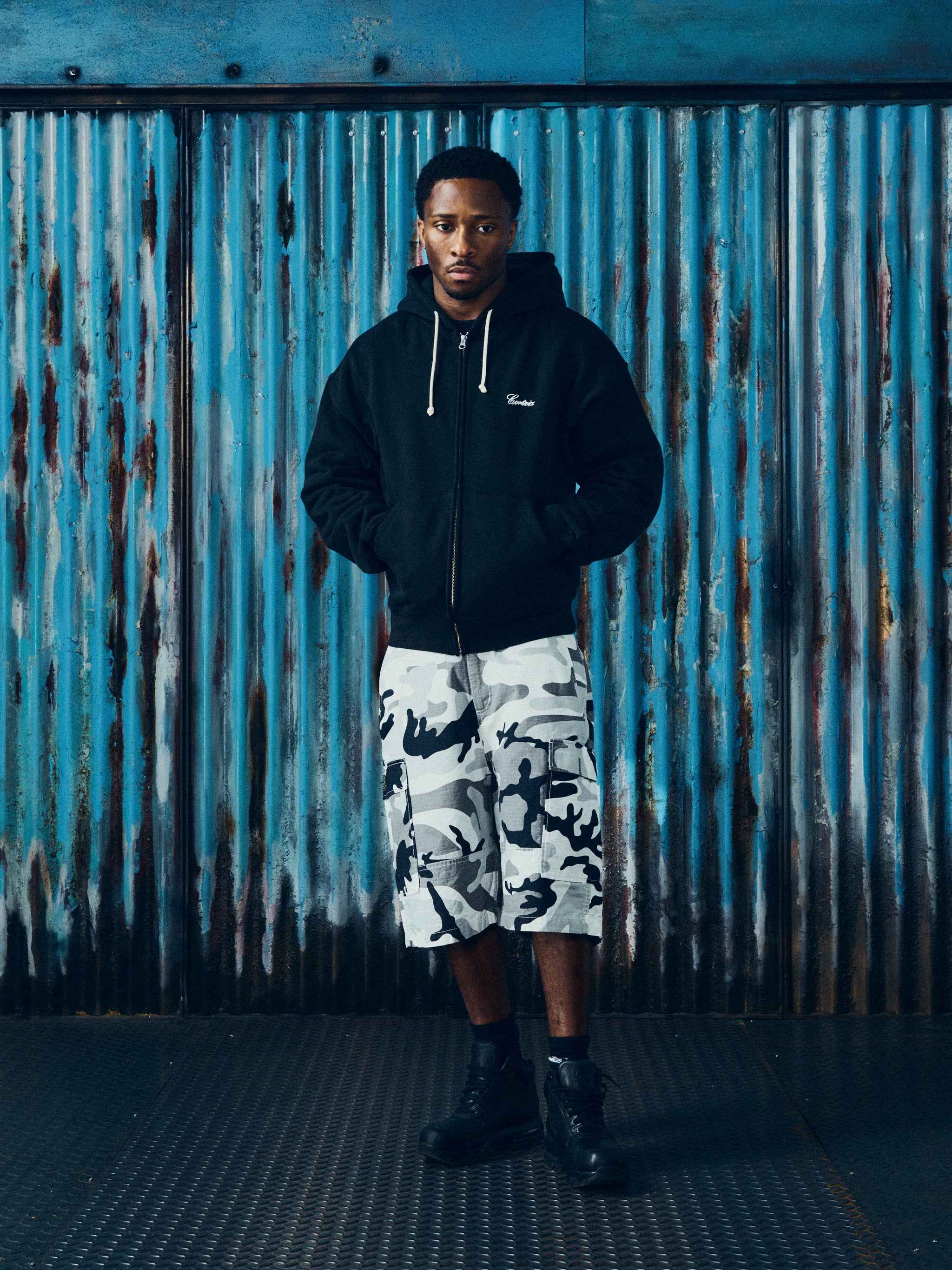 GABRIEL MOSES ZIP HOODIE [BLACK]