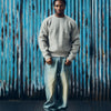 SCRIPT POCKET KNIT SWEATER [OATMEAL]