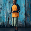 STENCIL RAGLAN LS [ORANGE/BLACK]