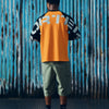STENCIL RAGLAN LS [ORANGE/BLACK]