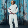 HMP STRIPE RIB SWEATPANT [LIGHT HEATHER]