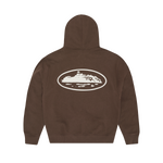 ISLAND PUFF PRINT ZIP HOODIE [BROWN]