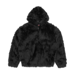 HOODED FUR JACKET [BLACK]