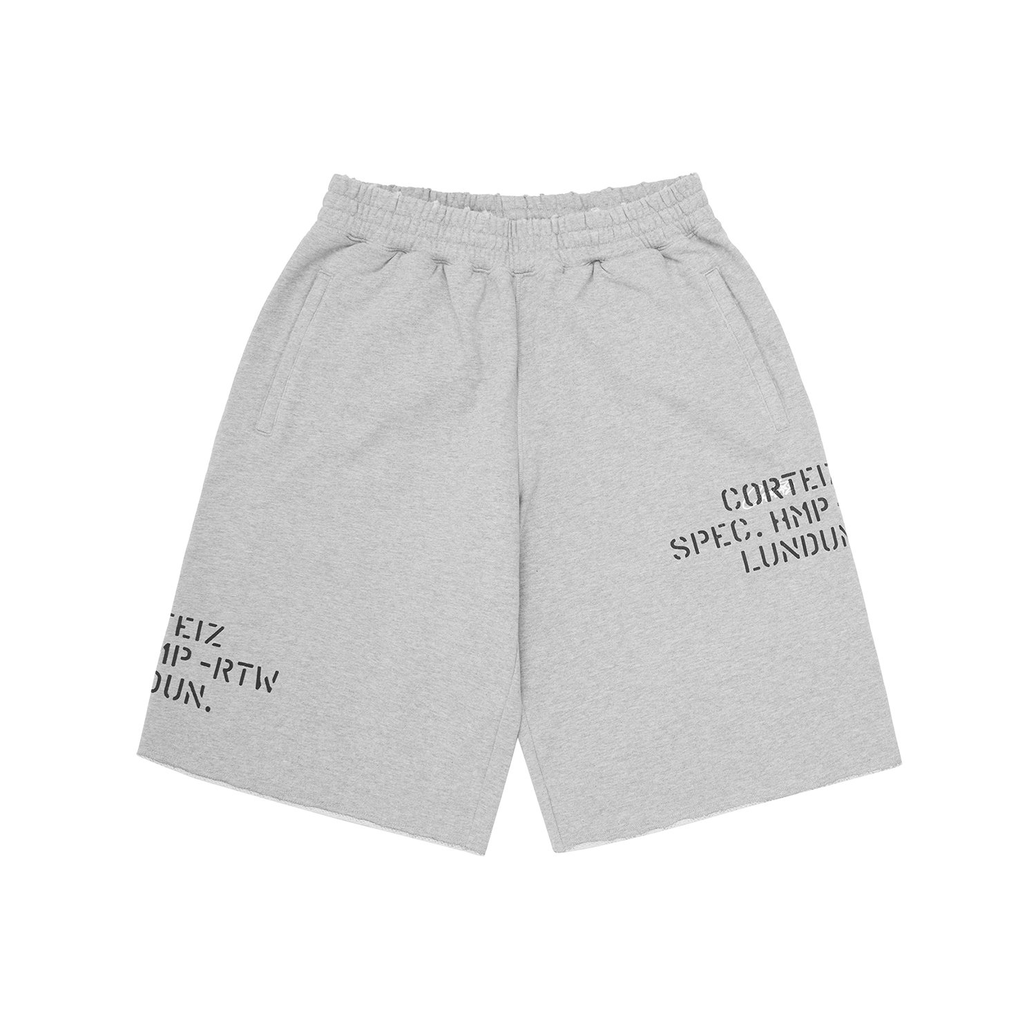 HMP STENCIL SWEATSHORT [HEATHER GREY]