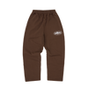 ISLAND PUFF PRINT OPEN HEM SWEATPANT [BROWN]