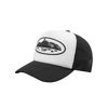 ISLAND PUFF PRINT TRUCKER HAT [WHITE/BLACK]