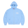 ISLAND PUFF PRINT ZIP HOODIE [BABY BLUE]