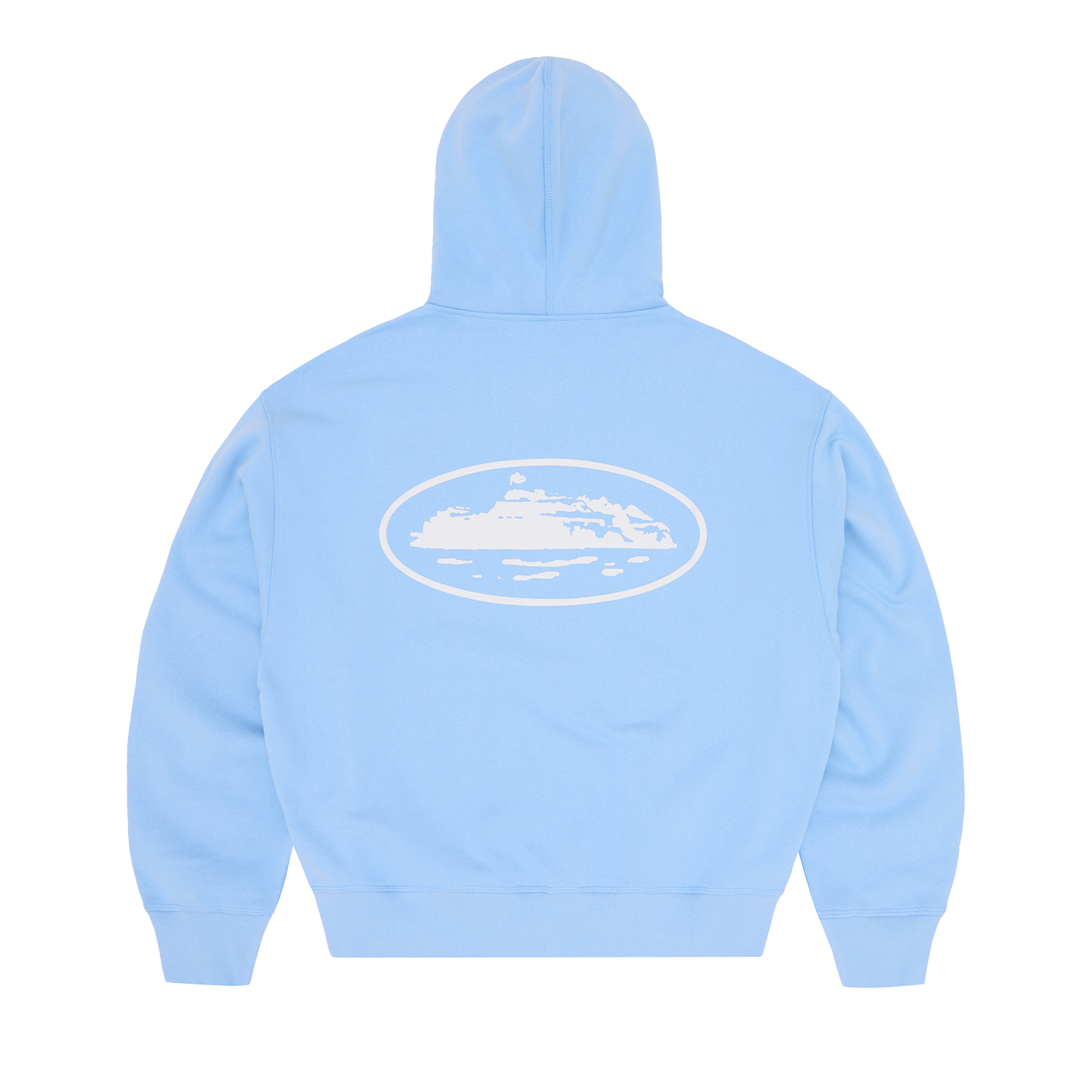 ISLAND PUFF PRINT ZIP HOODIE [BABY BLUE]
