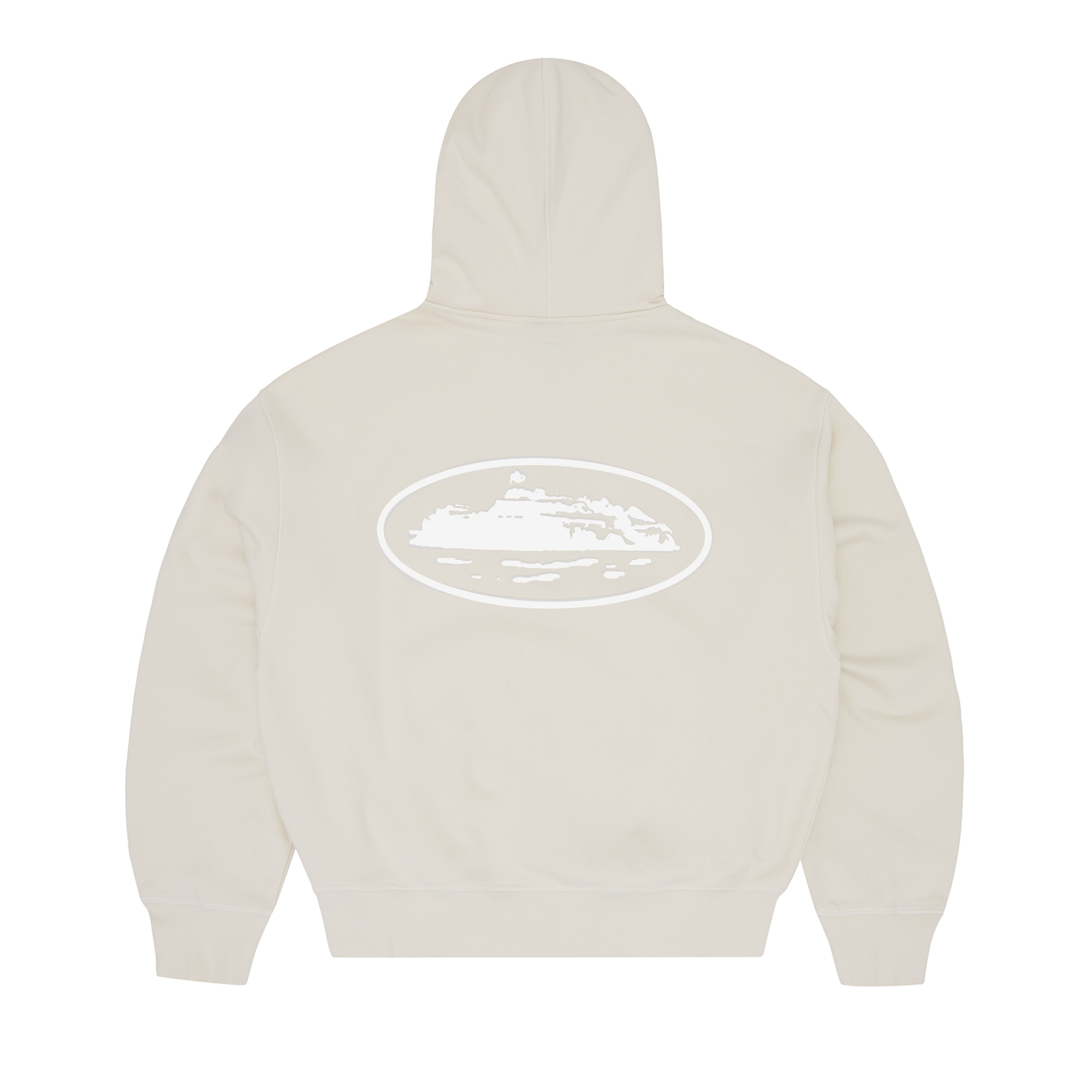 ISLAND PUFF PRINT ZIP HOODIE [OFF WHITE]