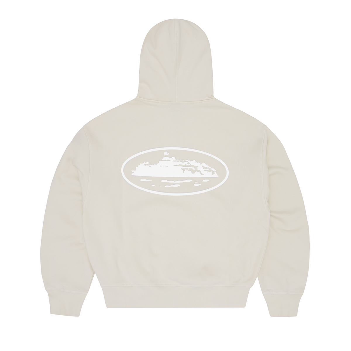 ISLAND PUFF PRINT ZIP HOODIE [OFF WHITE]